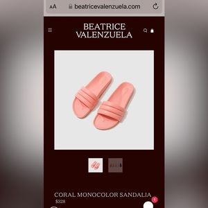 Beatrice Valenzuela Monocolor Sandalia Size 8 in Coral ; excellent condition